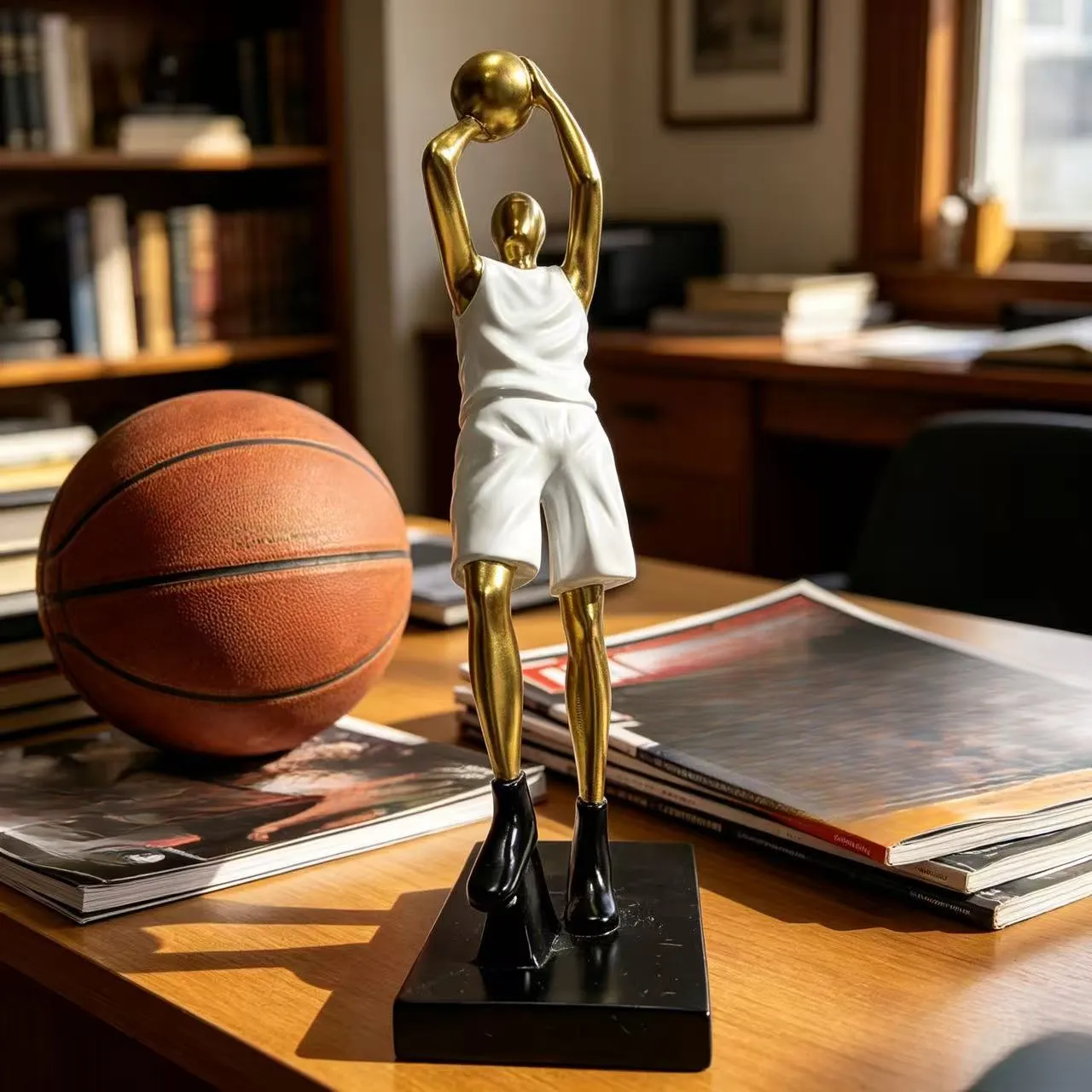 Basketball player's fadeaway jump shot
