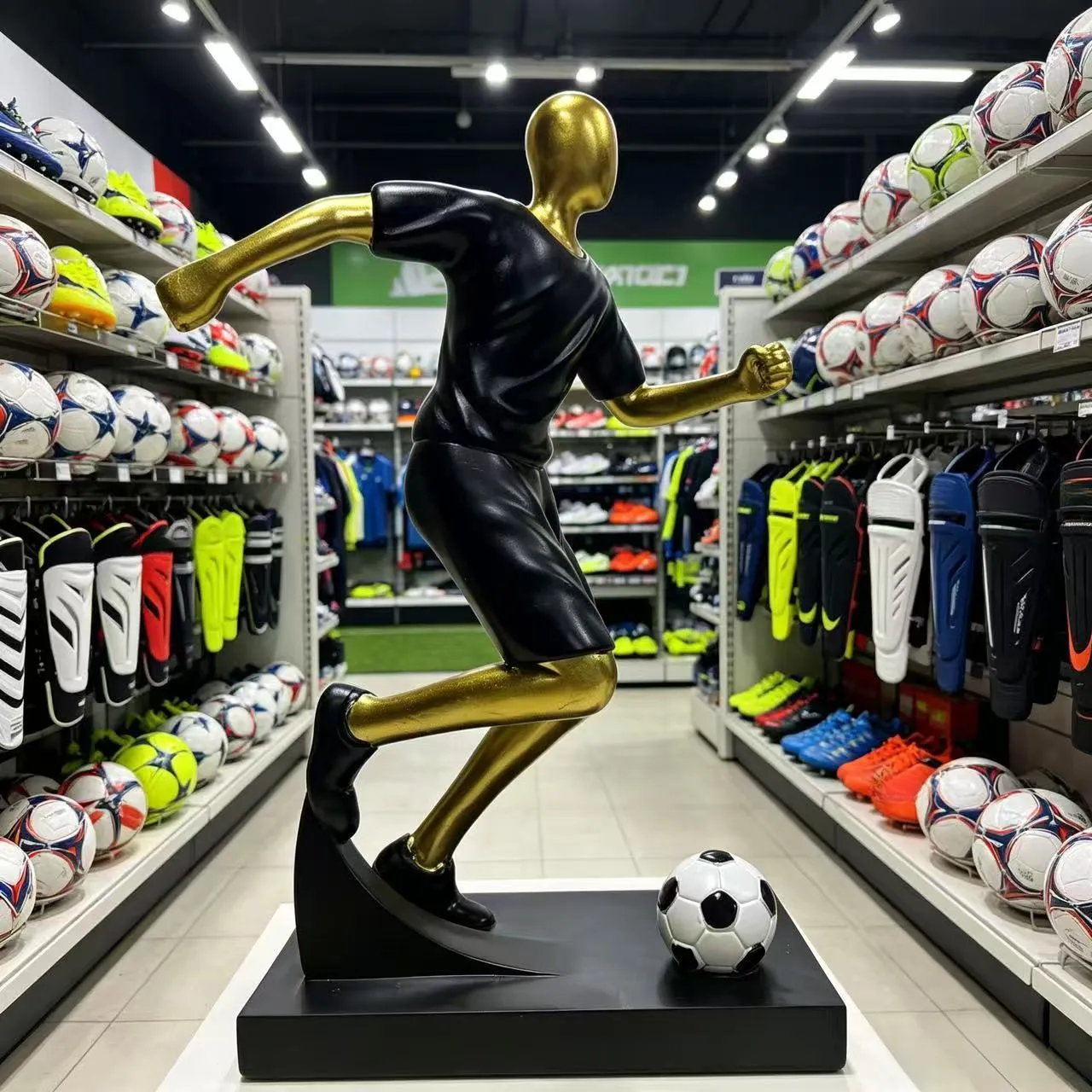 Football player dribbling the ball