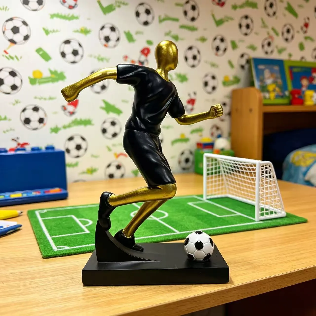 Football player dribbling the ball