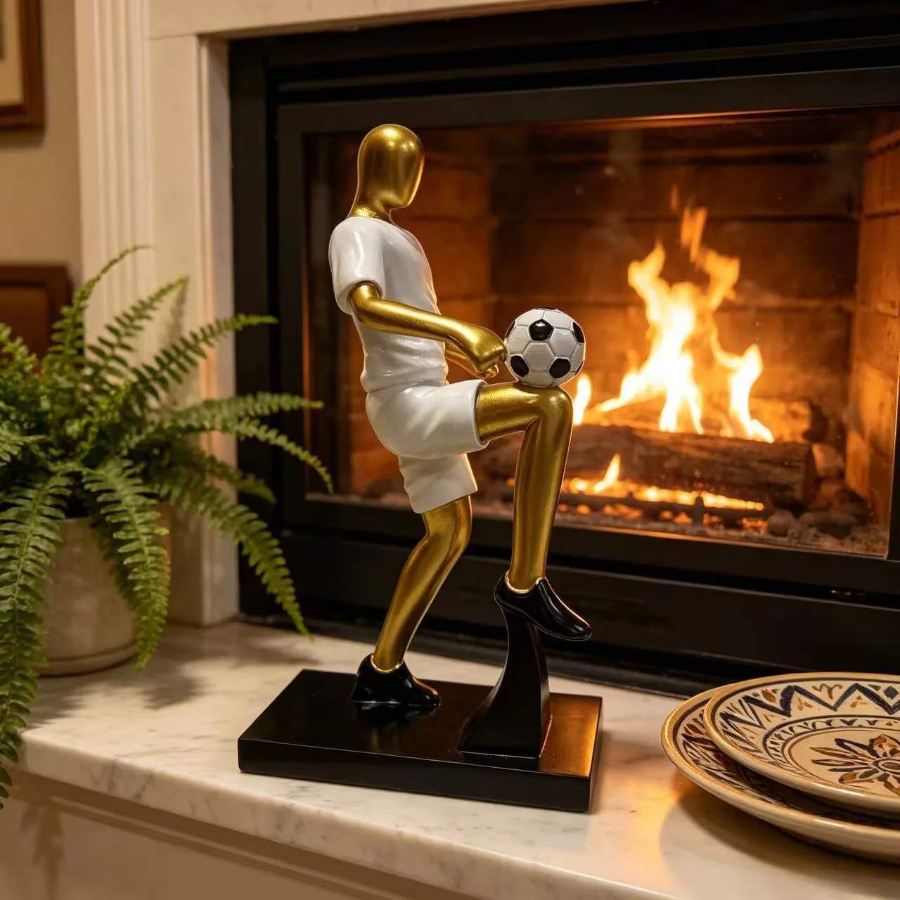 Soccer player juggling the ball