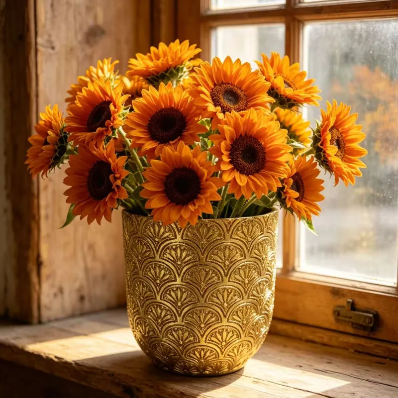 Golden Flower Pot