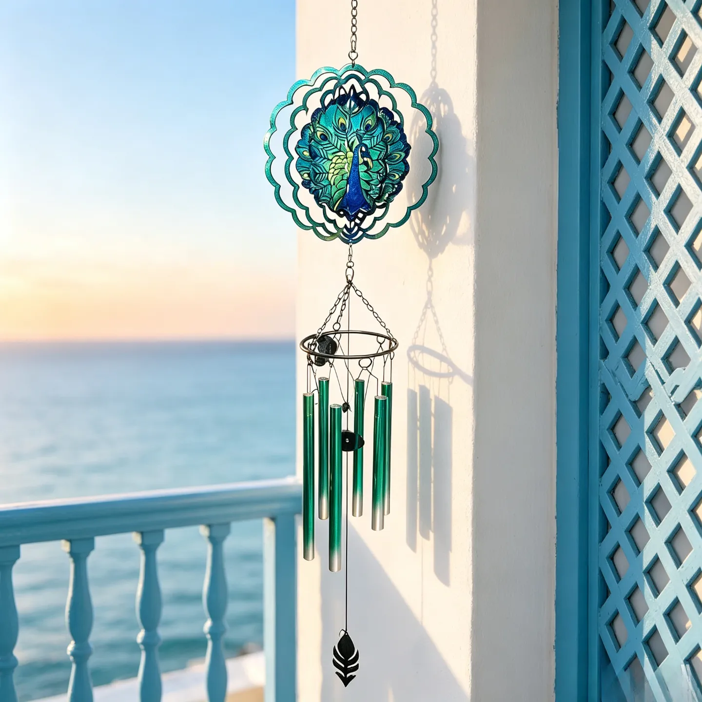 Metal Peacock Wind Chime