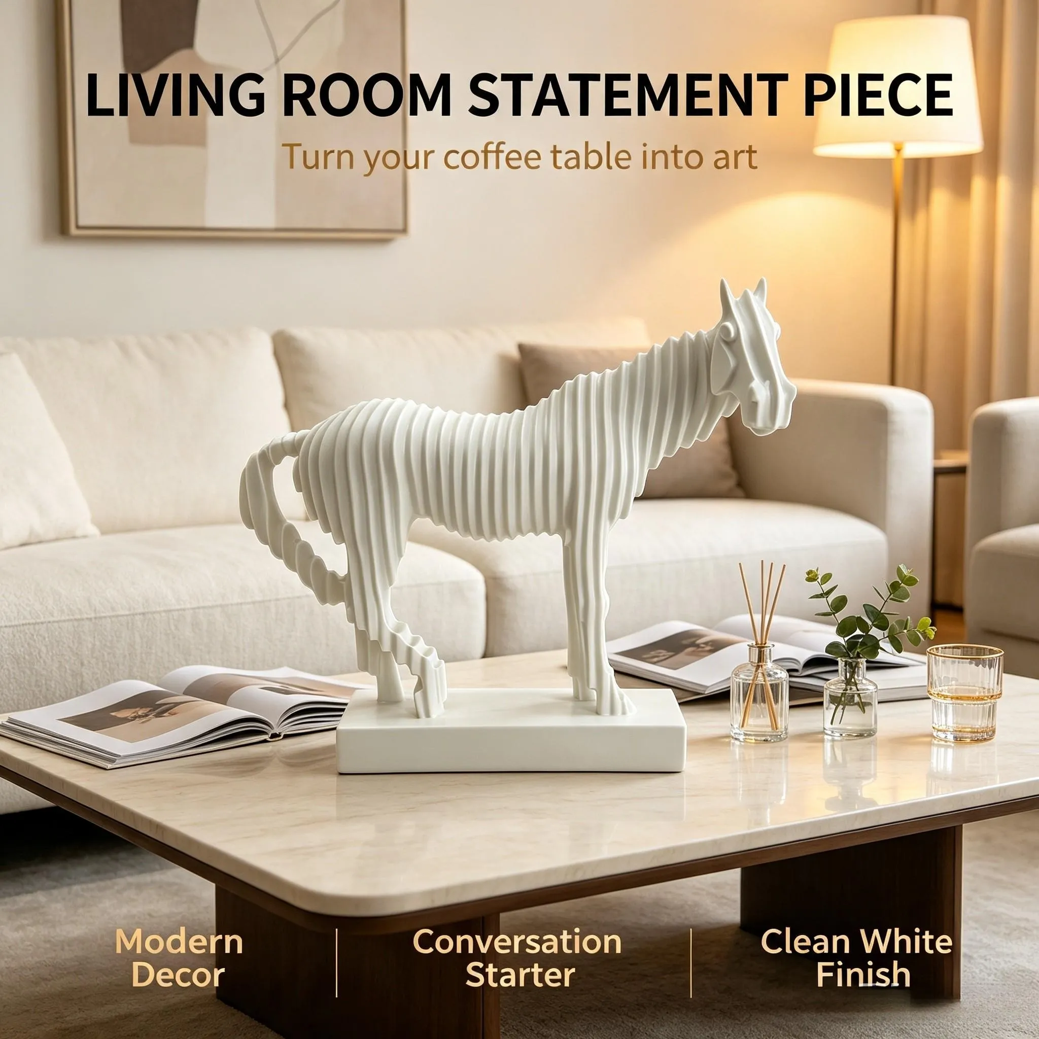Abstract White Horse