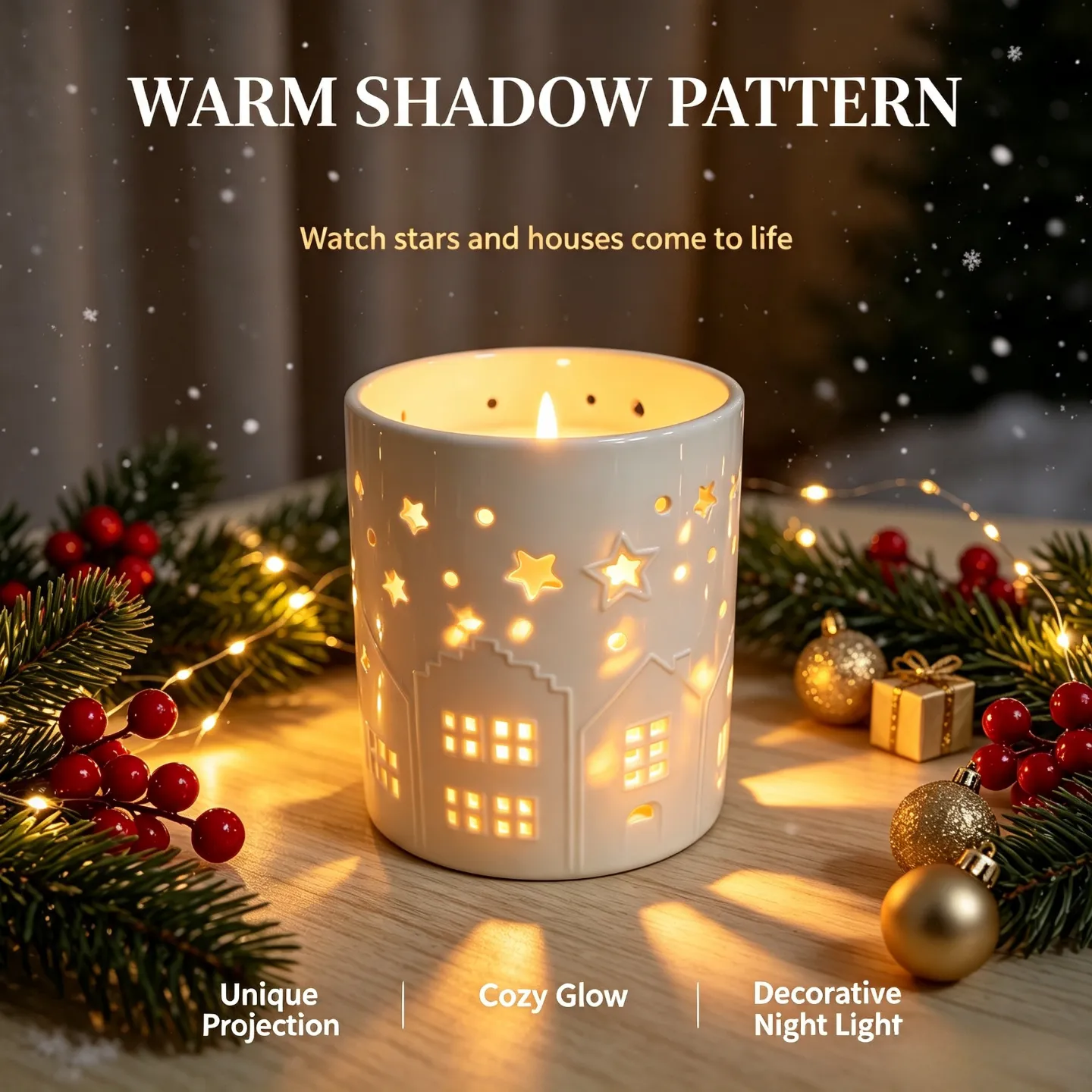 Ceramic candle lamp holder