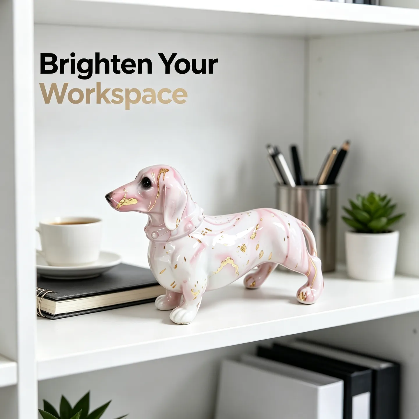Pink water transfer dachshund